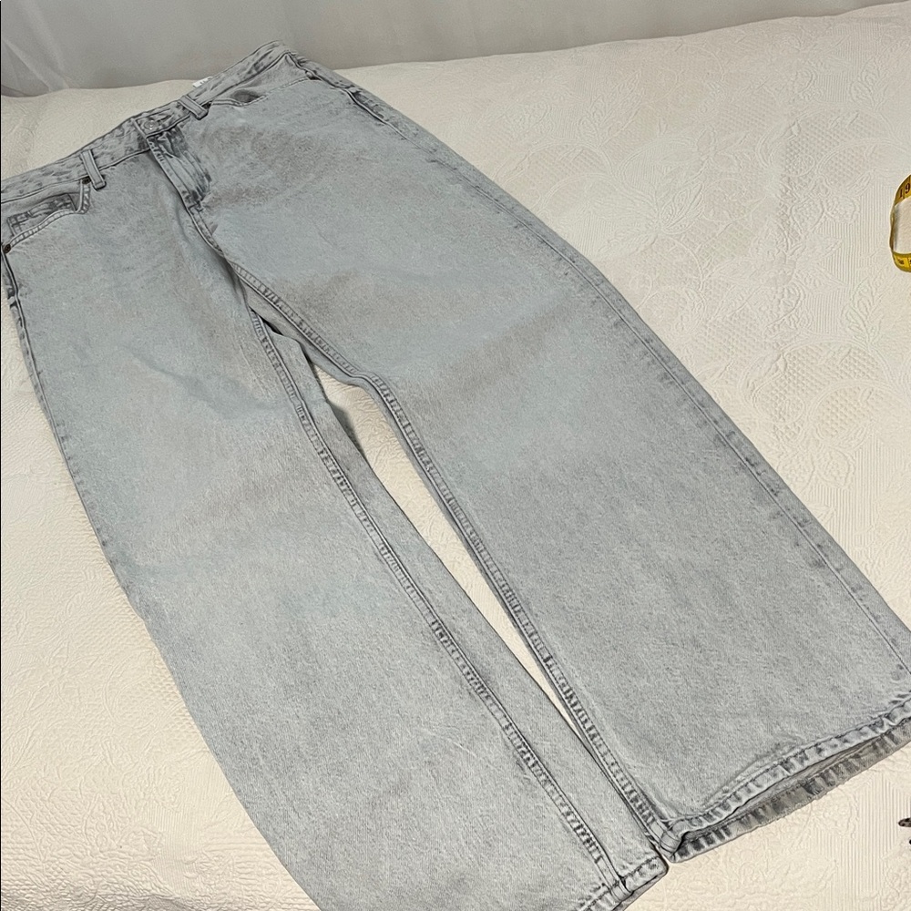 Zara Gray Straight Jeans Womens Size 6 Skater Minimalist Capsule